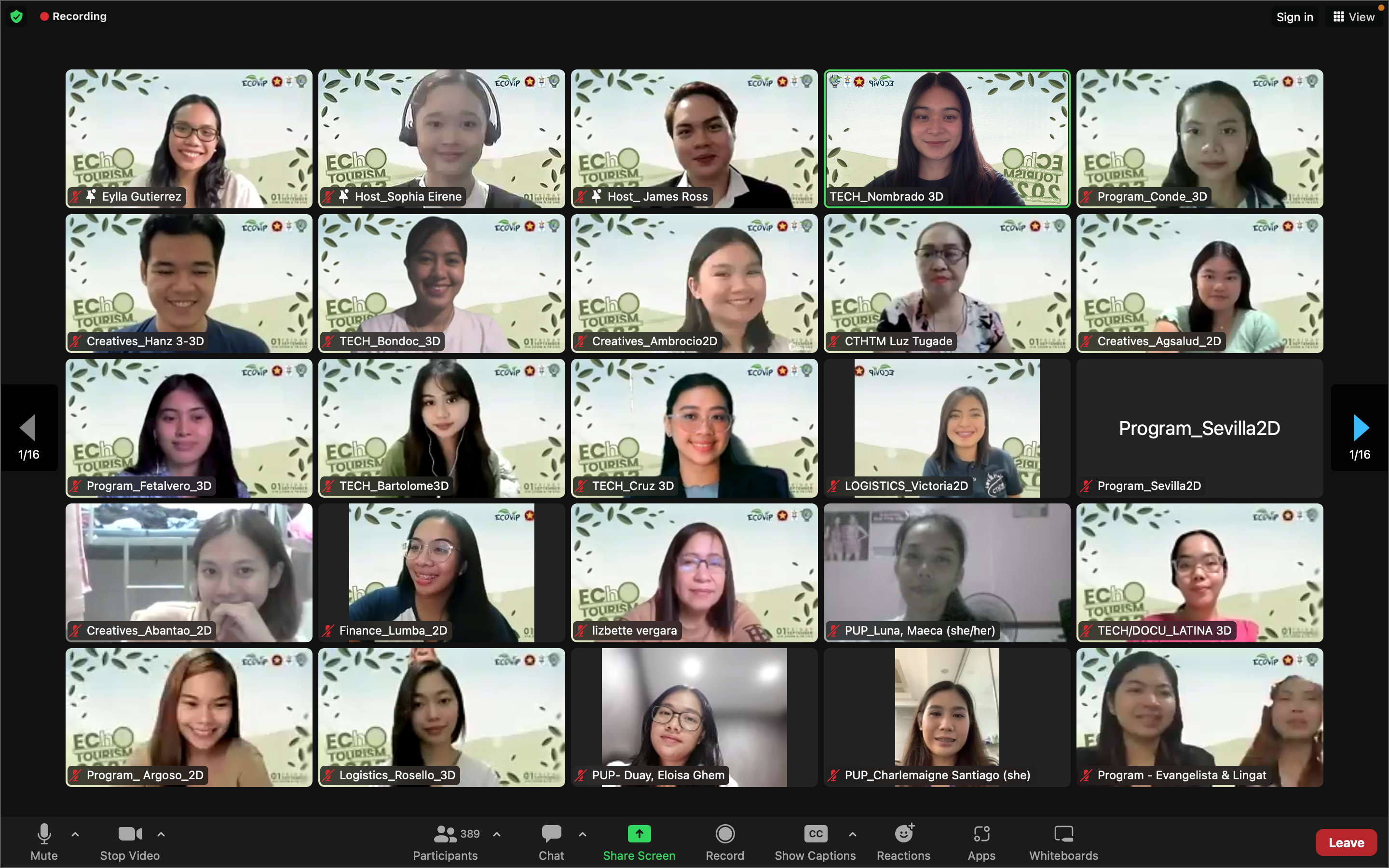 PUP attendees