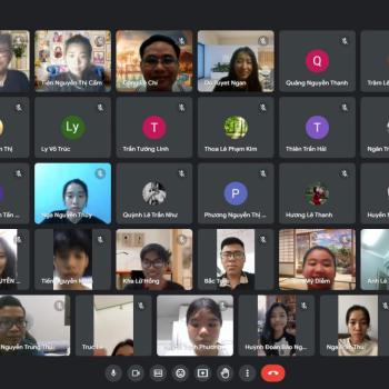 Students participating in google meet