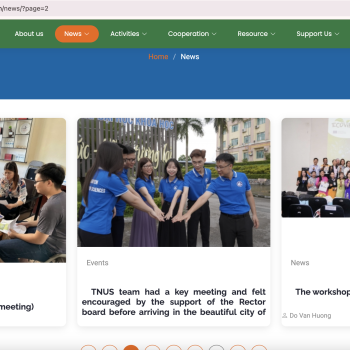 Screenshot of Website